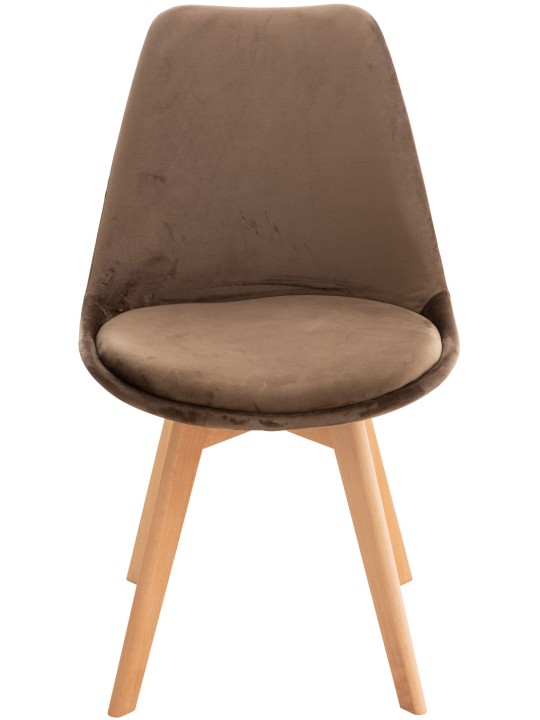 Silla Linares Terciopelo, marrón oscuro