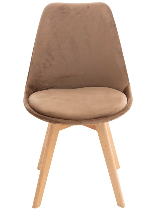 Silla Linares Terciopelo, marrón