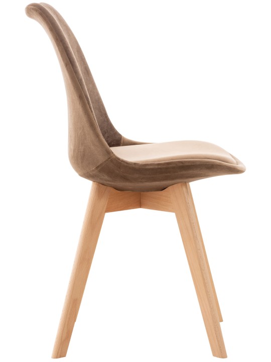 Silla Linares Terciopelo, marrón