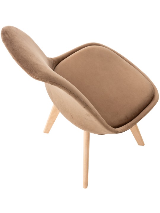 Silla Linares Terciopelo, marrón