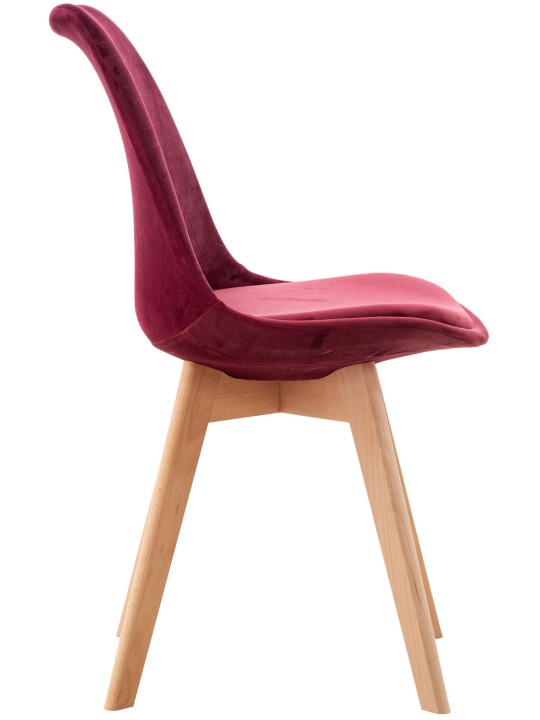 Silla Linares Terciopelo, burdeos