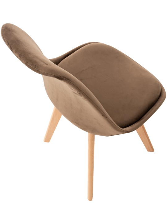 Silla Linares Terciopelo, marrón oscuro