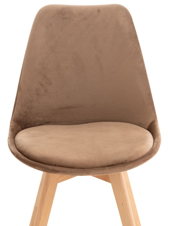 Silla Linares Terciopelo, marrón