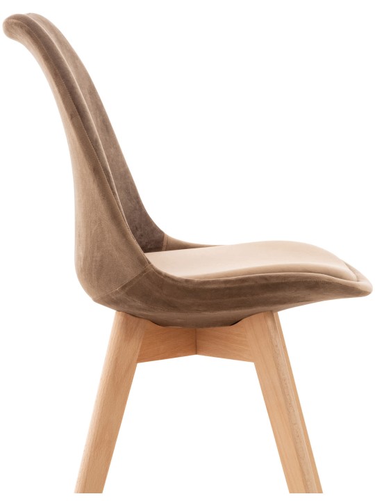 Silla Linares Terciopelo, marrón