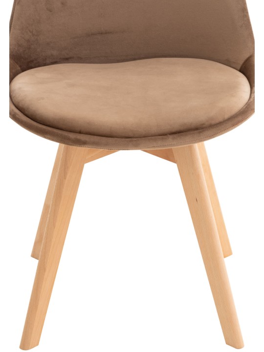 Silla Linares Terciopelo, marrón