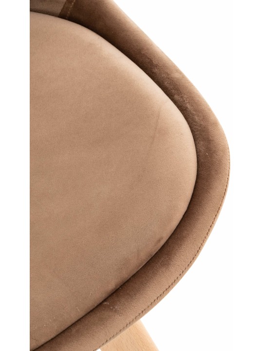 Silla Linares Terciopelo, marrón