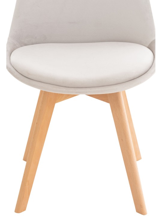 Silla Linares Terciopelo, gris claro