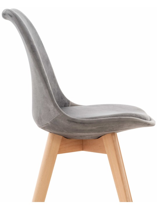 Silla Linares Terciopelo, gris