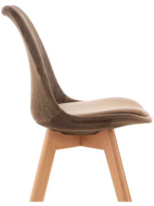 Silla Linares Terciopelo, marrón oscuro