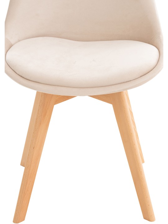 Conjunto 4 sillas Linares terciopelo, beige Conjunto 4 sillas Linares terciopelo, beige