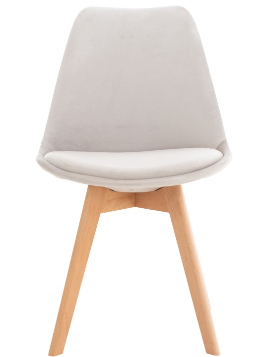 Conjunto 4 sillas Linares terciopelo, gris claro Conjunto 4 sillas Linares terciopelo, gris claro