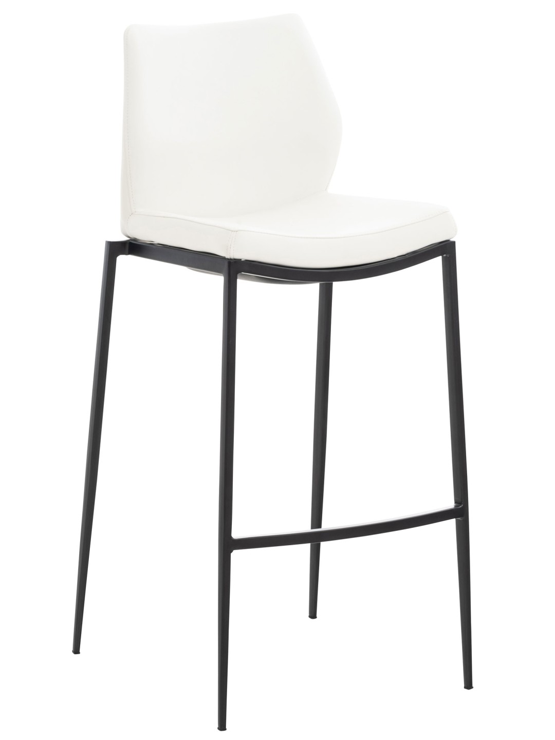 Taburete de bar Matola piel sintética, blanco