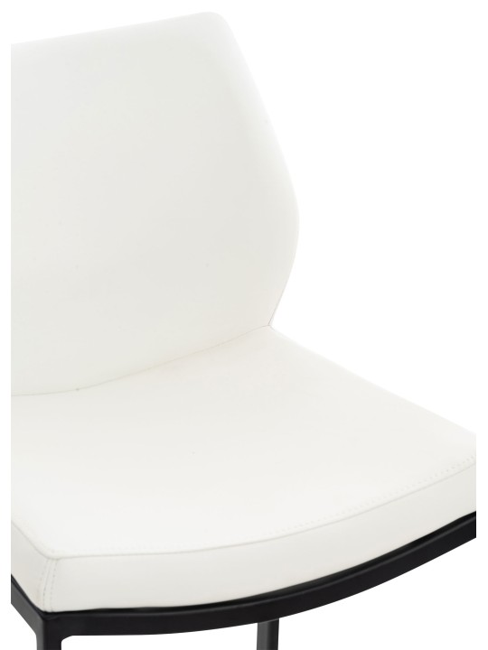 Taburete de bar Matola piel sintética, blanco