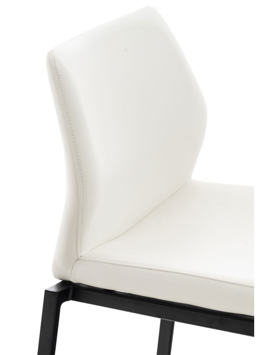 Taburete de bar Matola piel sintética, blanco