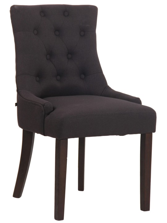 Silla de comedor Inverness tela antigua, negro