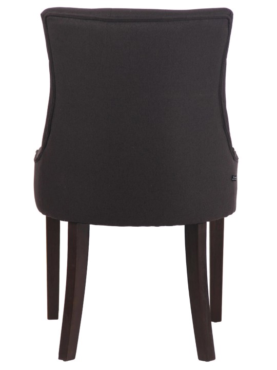 Silla de comedor Inverness tela antigua, negro