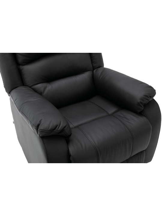 Sillón Kerpen símil piel, negro