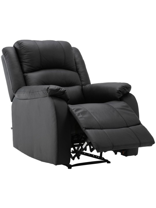 Sillón Kerpen símil piel, negro