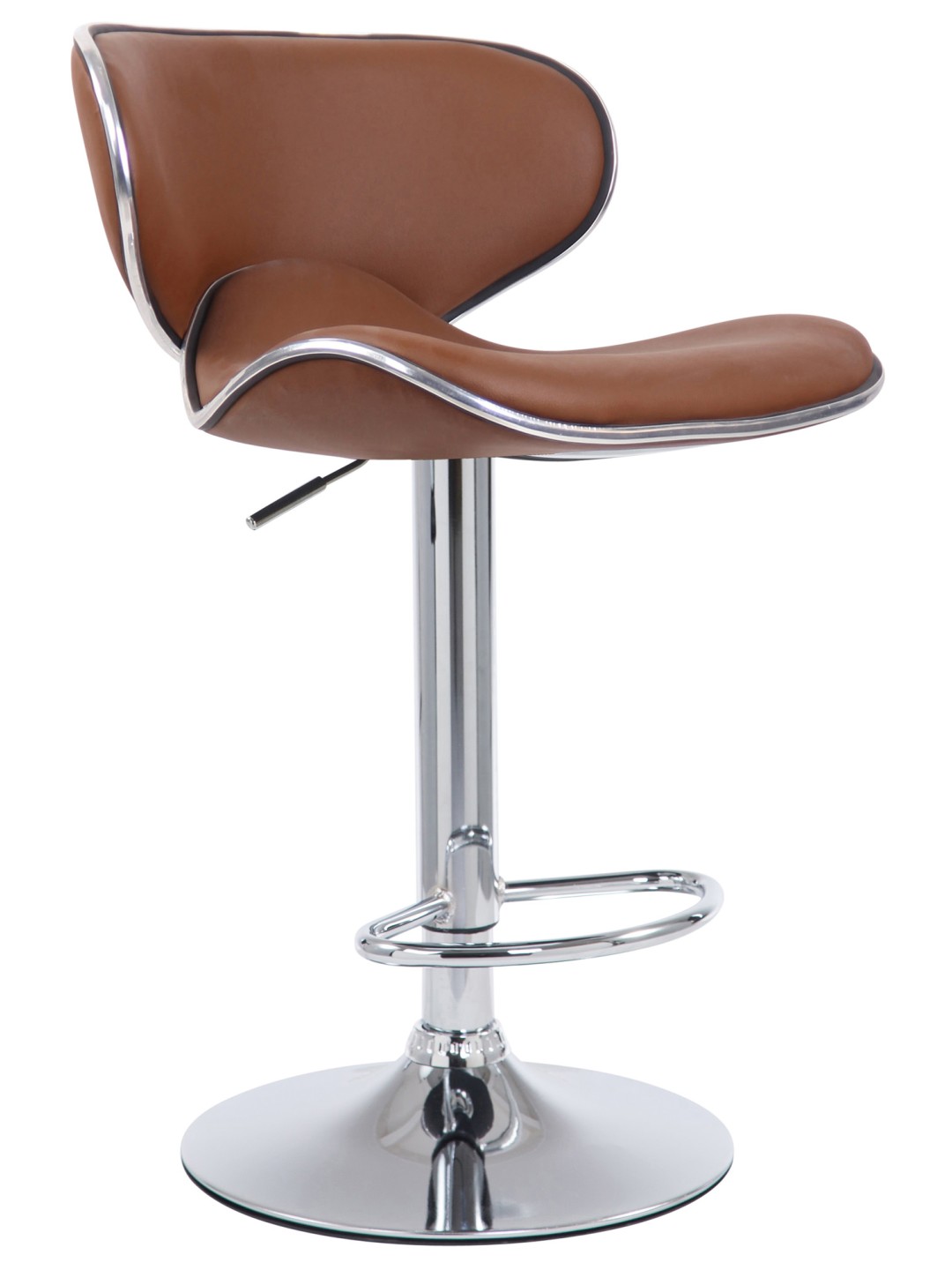 Taburete de bar Las Vegas V2 cromo, marrón claro