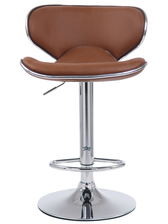 Taburete de bar Las Vegas V2 cromo, marrón claro