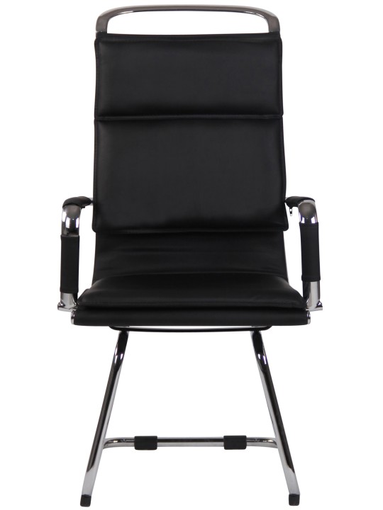 Silla de visita Bedford de piel sintética, negro