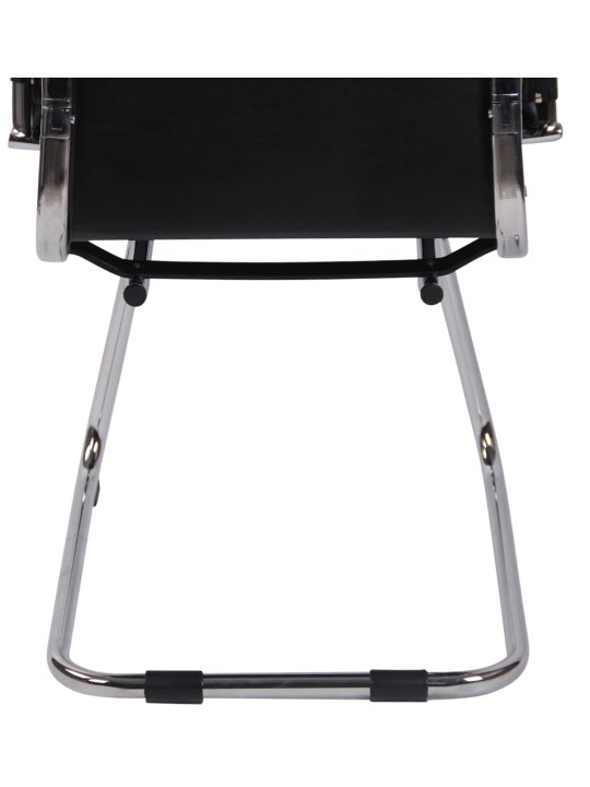 Silla de visita Bedford de piel sintética, negro