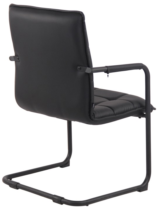 Silla de visita Gandia polipiel, negro