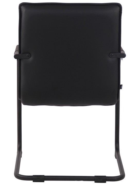 Silla de visita Gandia polipiel, negro