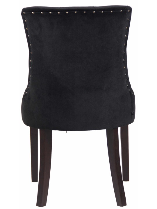 Juego de 4 sillas de comedor Aberdeen terciopelo antiguo, negro