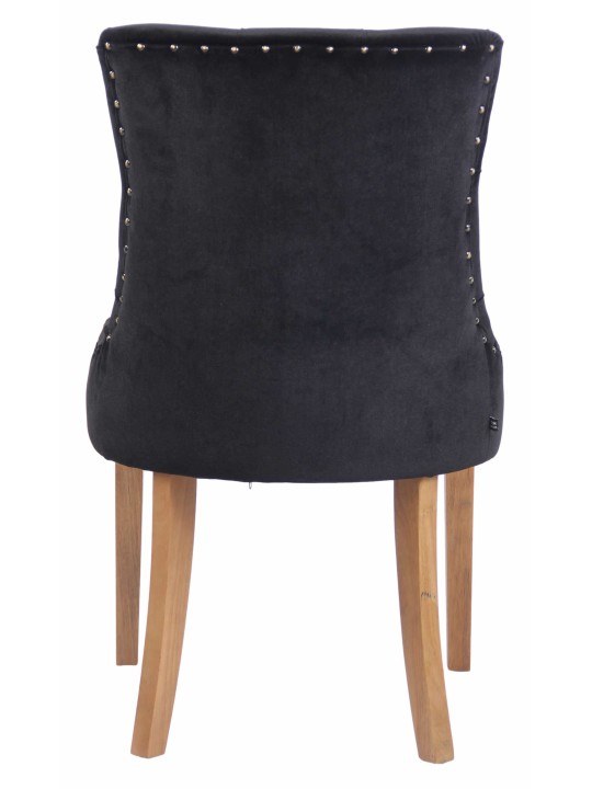 Juego de 4 sillas de comedor Aberdeen terciopelo antiguo-claro, negro