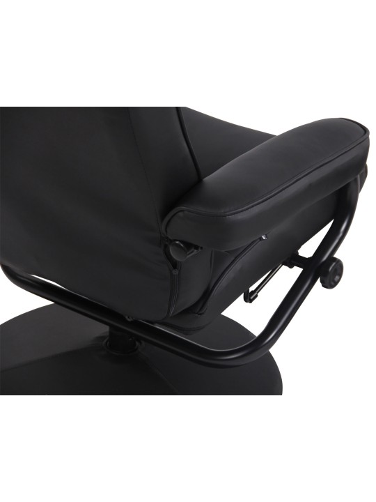 Sillón Ennis con reposapiés, negro