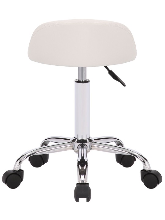 Taburete de trabajo Teramo piel sintética, blanco Taburete de trabajo Teramo piel sintética, blanco