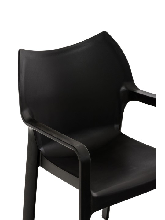 SET de 2 sillas apilables DIVA, negro SET de 2 sillas apilables DIVA, negro