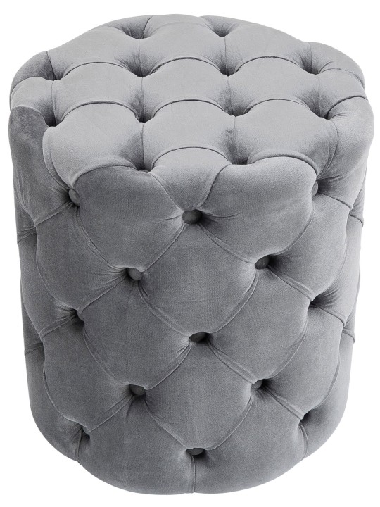 Taburete Drancy Terciopelo M, gris Taburete Drancy Terciopelo M, gris