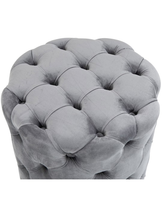 Taburete Drancy Terciopelo M, gris Taburete Drancy Terciopelo M, gris
