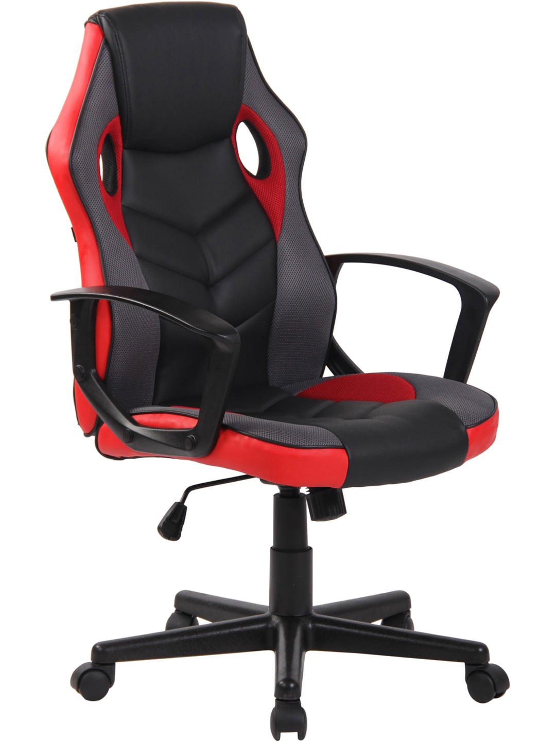 Silla de oficina Glendale, negro/rojo