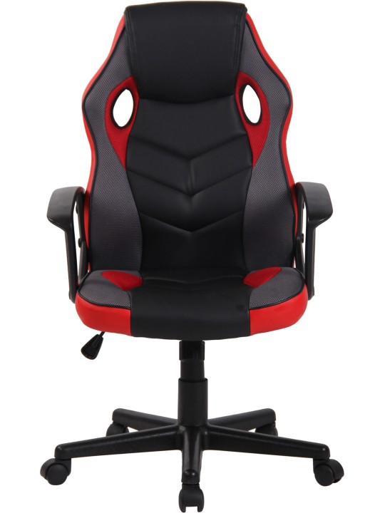 Silla de oficina Glendale, negro/rojo