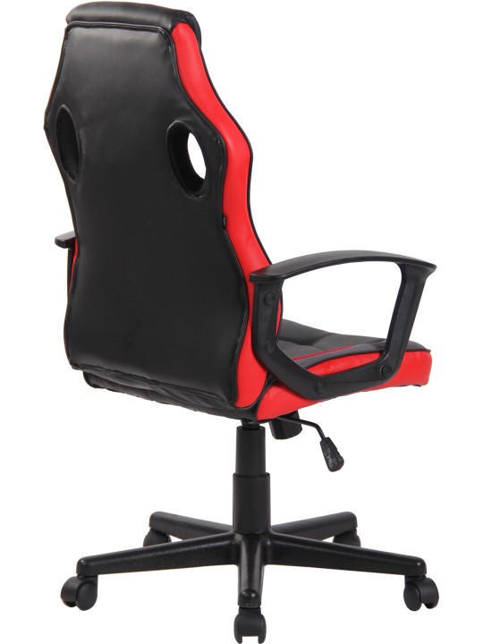 Silla de oficina Glendale, negro/rojo