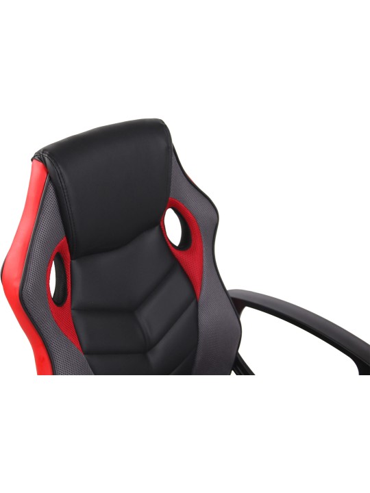 Silla de oficina Glendale, negro/rojo