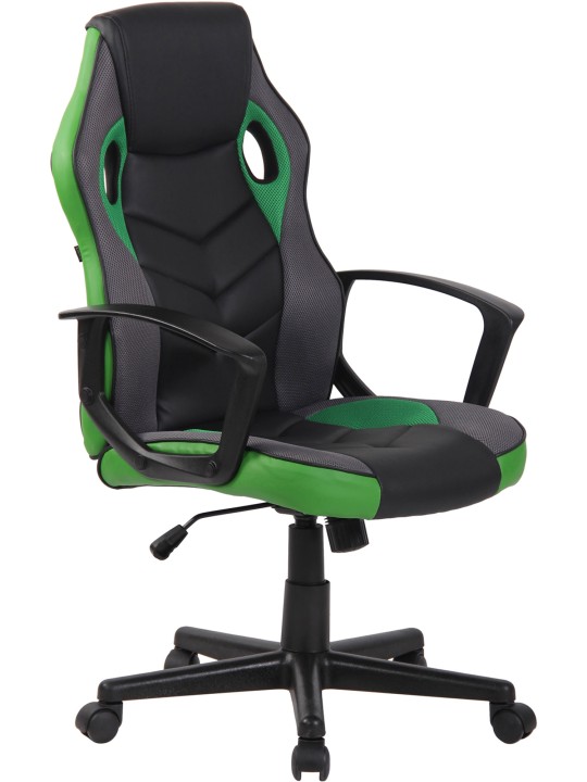 Silla de oficina Glendale, negro/verde