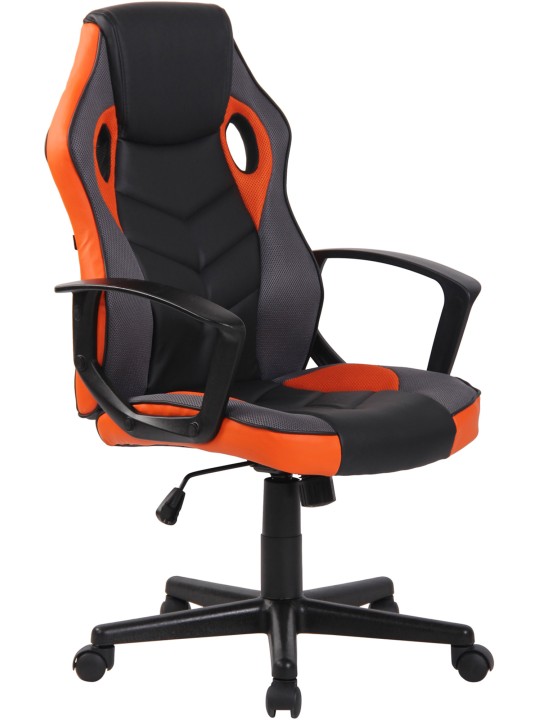 Silla de oficina Glendale, negro/naranja