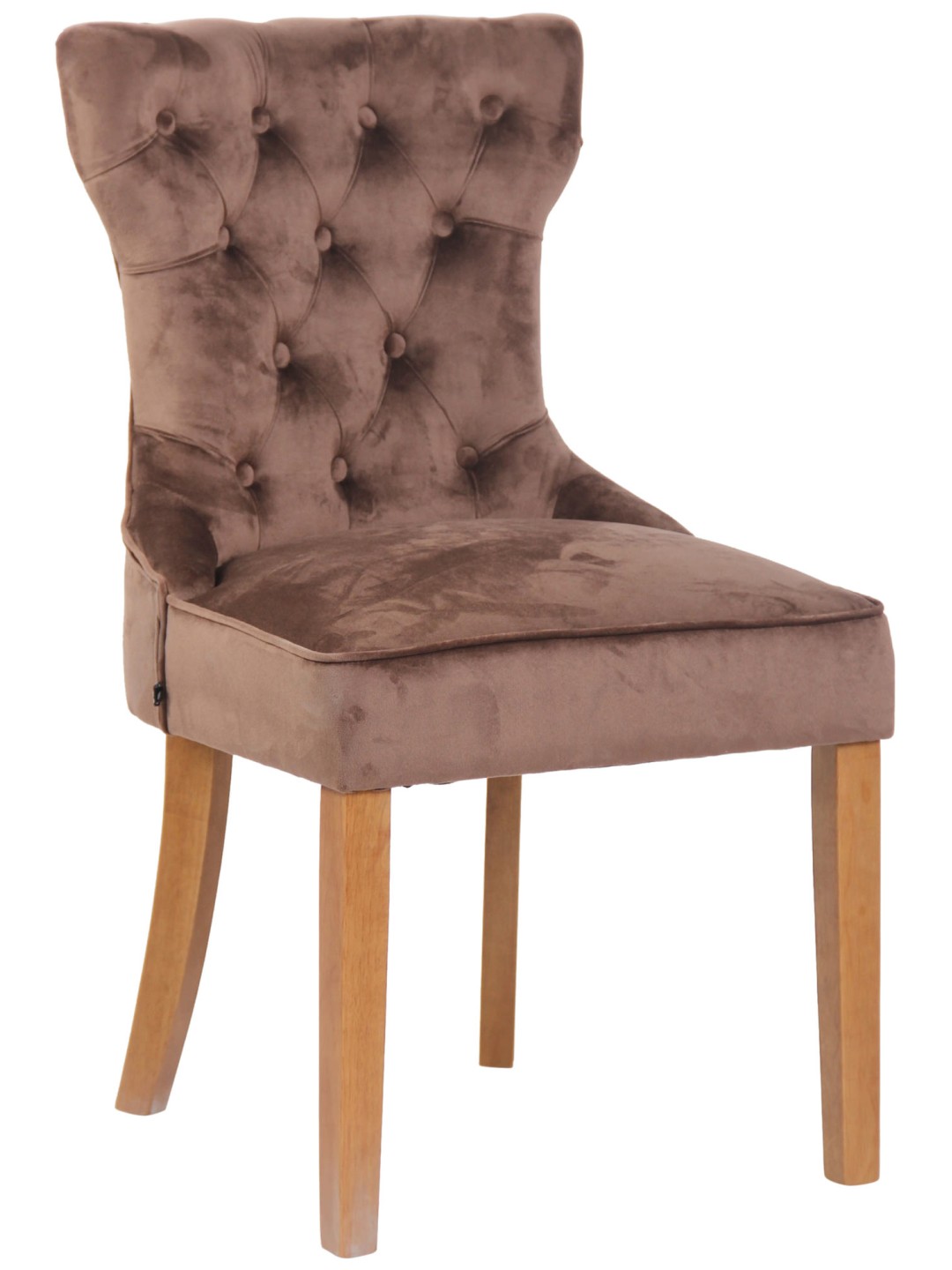 Silla Franca terciopelo antiguo-claro, marrón