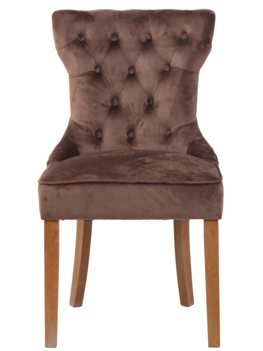 Silla Franca terciopelo antiguo-claro, marrón