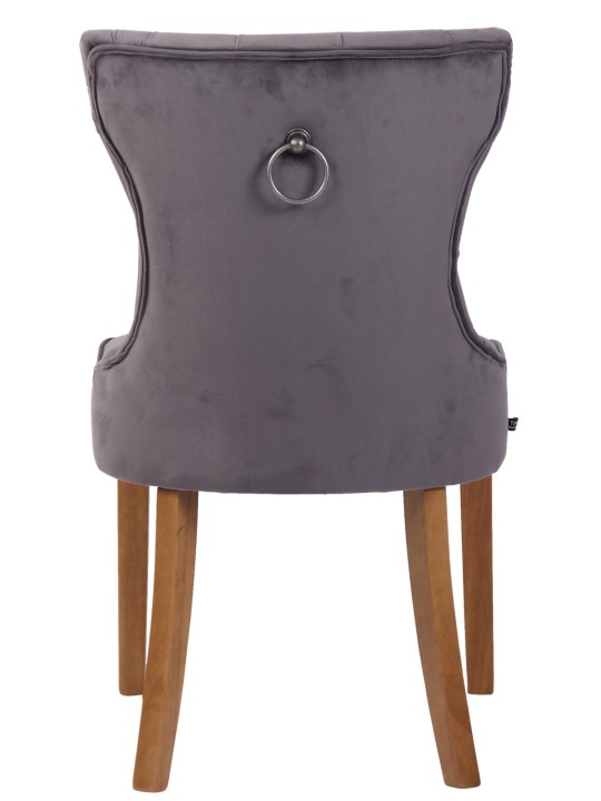 Silla Franca terciopelo antiguo-claro, gris oscuro