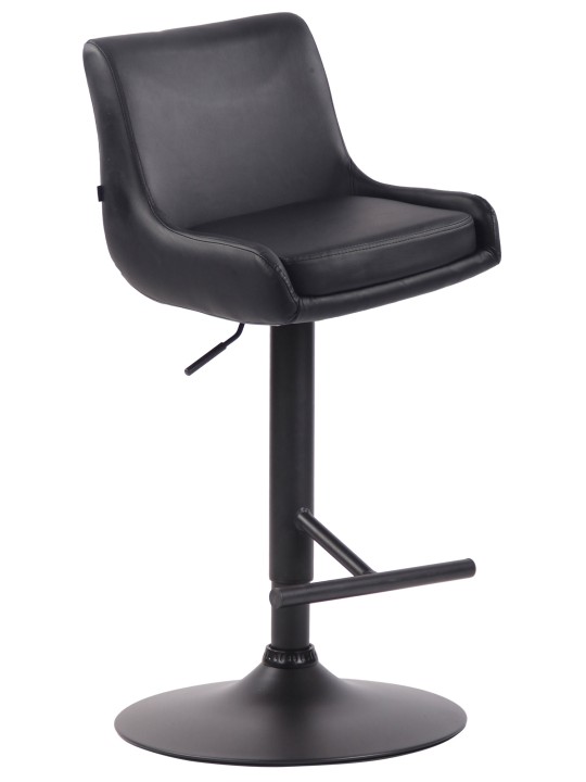 Taburete de bar Club piel sintética, negro