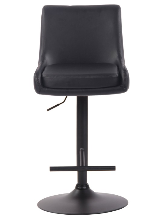 Taburete de bar Club piel sintética, negro