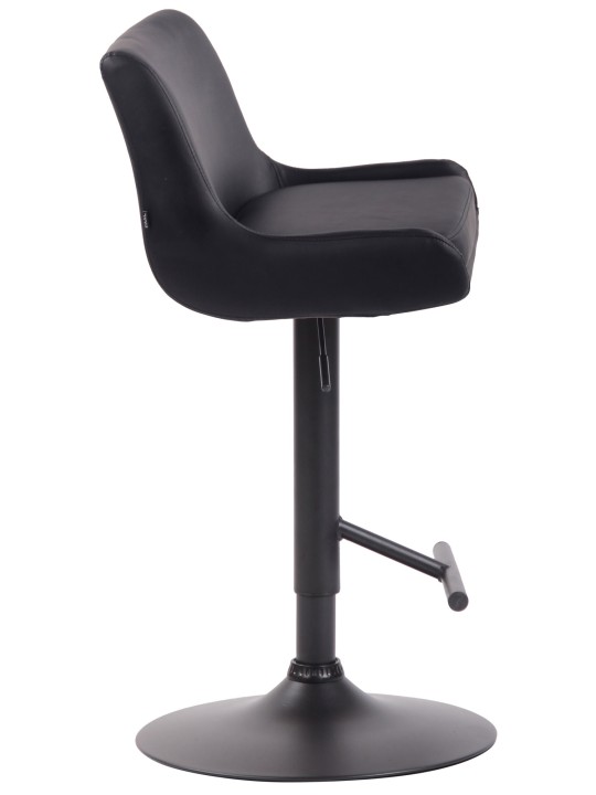 Taburete de bar Club piel sintética, negro