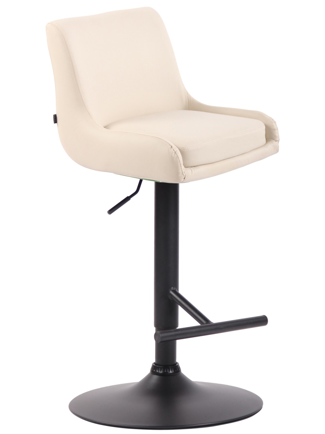 Taburete de bar Club piel sintética, crema