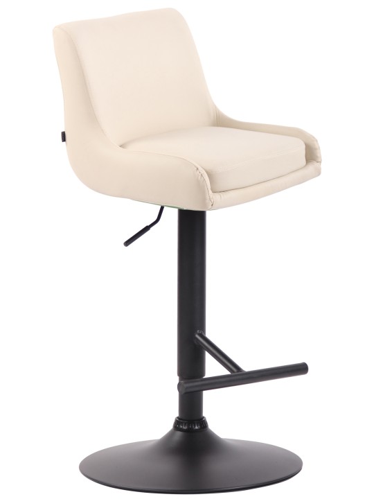 Taburete de bar Club piel sintética, crema