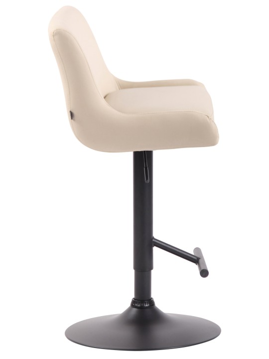 Taburete de bar Club piel sintética, crema